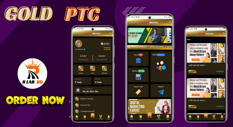 PTC Gold 2.0 – Advanced Earning Website Script | Click to Earn Made Easy